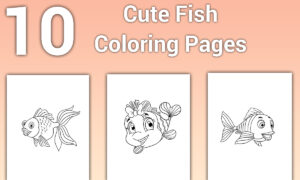 Cute Fish Coloring Pages Design
