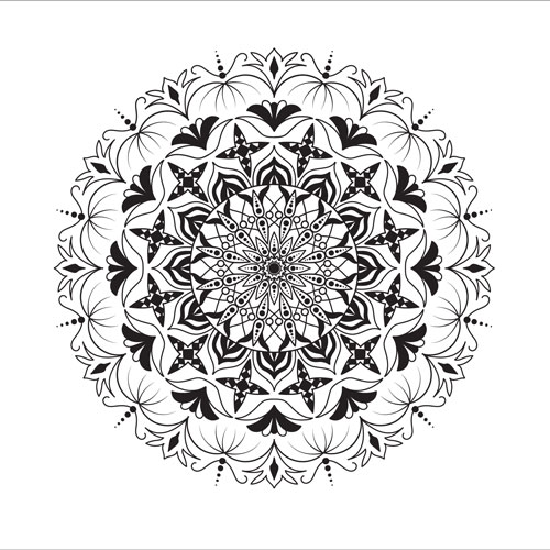 Modern Flower Mandala Design