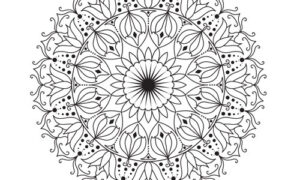 Flower Mandala Design Coloring Book