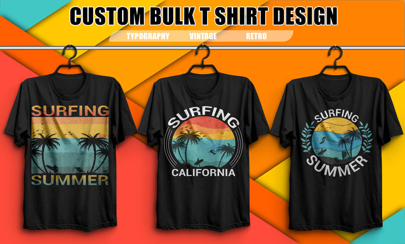 Surfing T-Shirt Design New Bundle