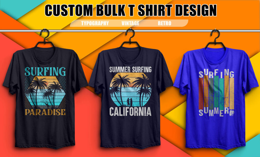 Surfing Tshirt Design Bundle